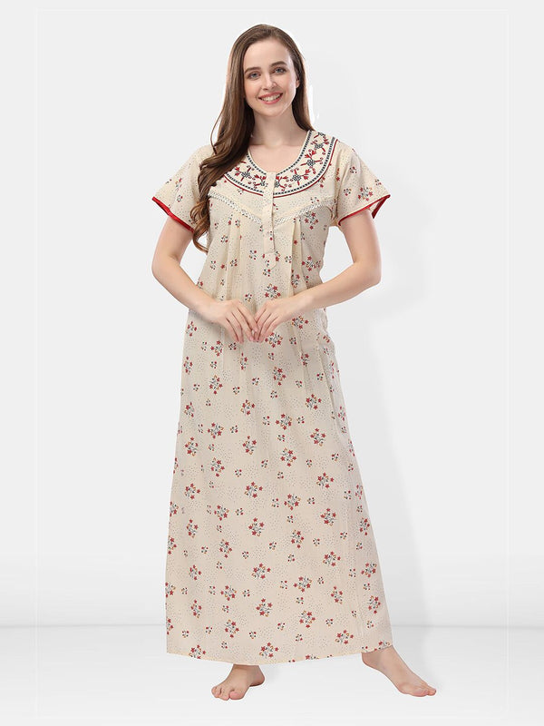 Be You Floral Printed Maxi Nightdress