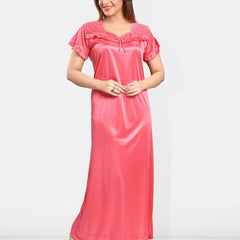 Be You V-Neck Satin Maxi Sweat Nightdress
