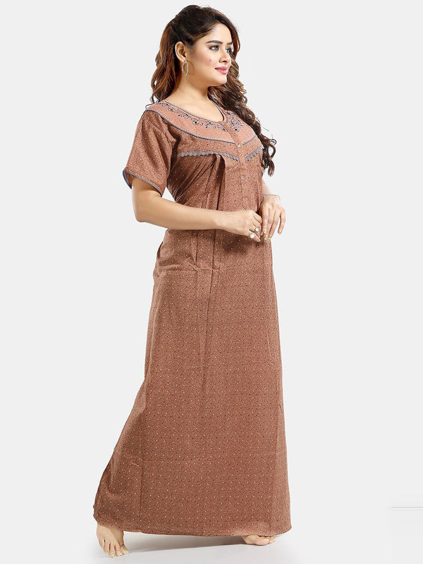 Be You Floral Printed Maternity Maxi Nightdress