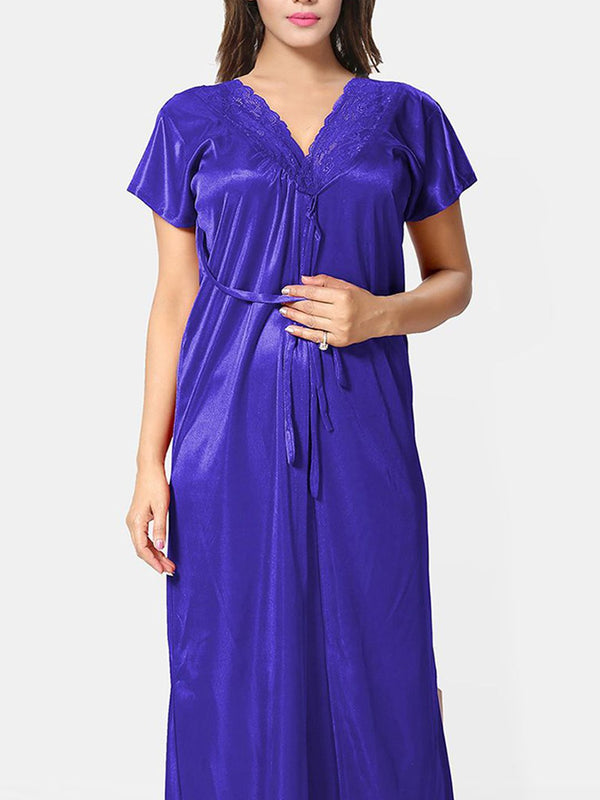 Be You Women Pack of 2 Nighty with Robe Nightdress
