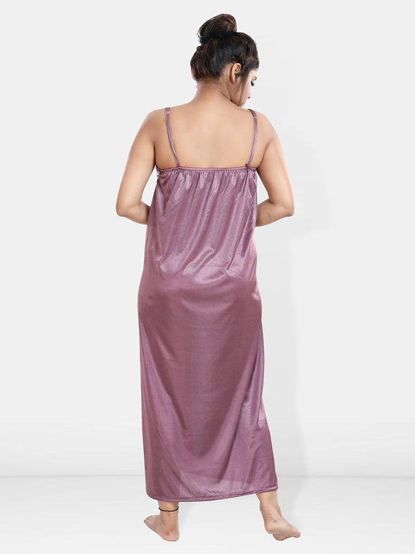 Be You Maxi Satin Wrap Nightdress With Robe
