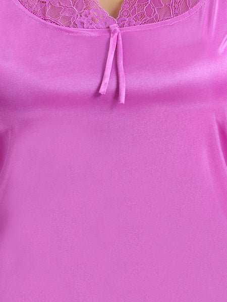 Be You 6 Pieces Satin Maxi Nightdress Set With Robe And Lingerie Set