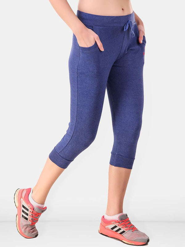 Be You Women Solid Cotton Three-Fourth Length Tights