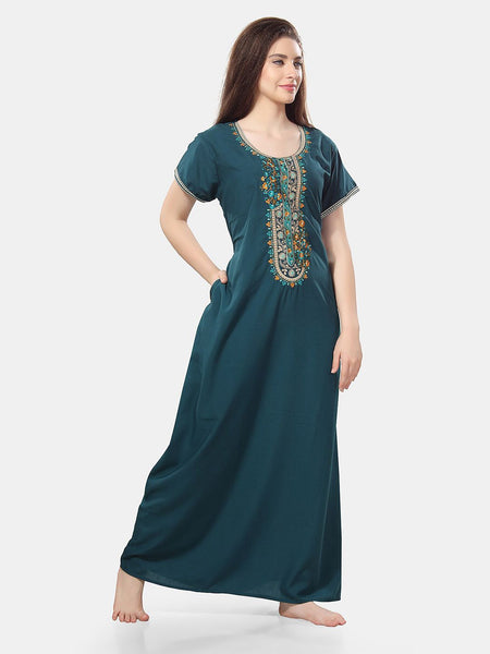 Be You Embroidered Maxi Nightdress