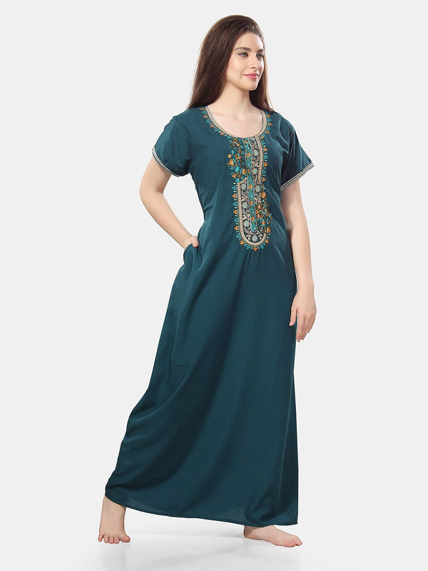 Be You Embroidered Maxi Nightdress