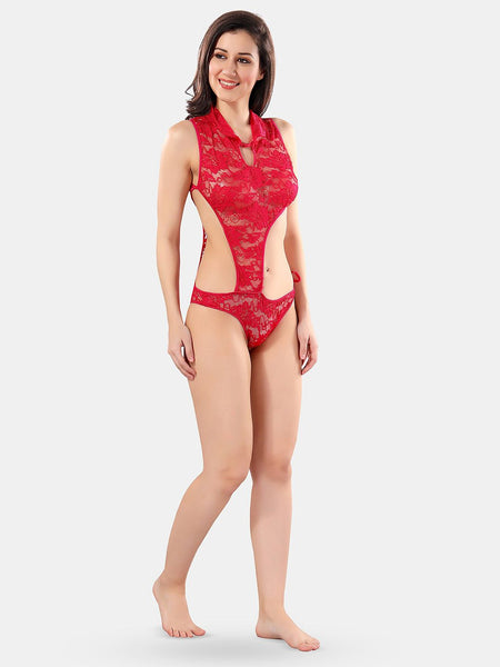 Be You Net Self Design Spread Collar Baby Doll with Asymmetric