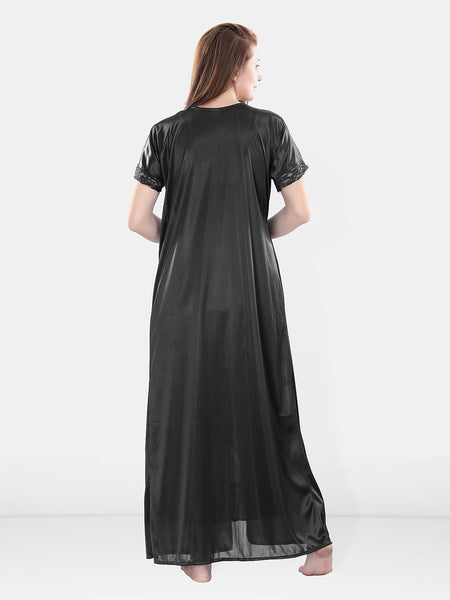 Be You Satin Wrap Nightdress With Robe