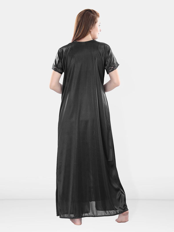 Be You Satin Wrap Nightdress With Robe