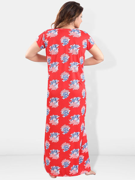 Be You Floral Printed Satin Maxi Maternity Nightdress