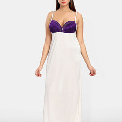 Be You Women Satin Nighty with Robe Nightdress