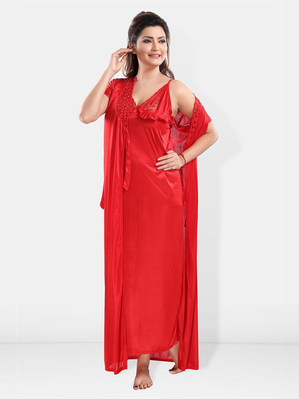 Be You Satin Maxi Nightdress With Robe