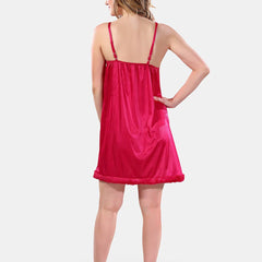 Be You Square Neck Lace Up Details Satin Maxi Nightdress With Robe