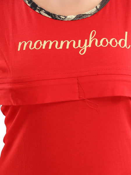 Be You Typography Printed Maternity Night Suit