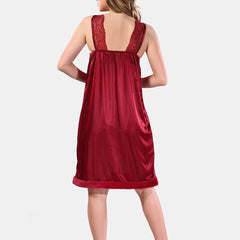 Be You V-Neck Long Sleevs Satin Maxi Nightdress With Robe