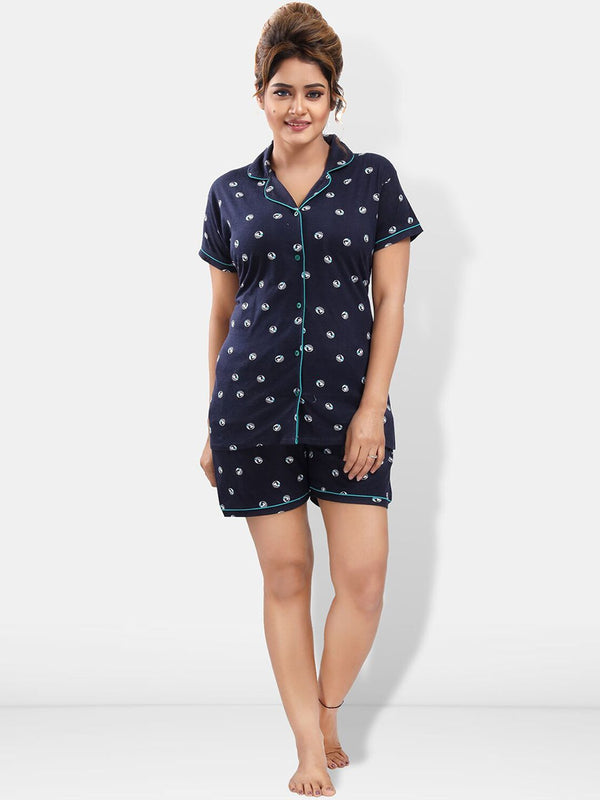 Be You Geometric Printed Night suit