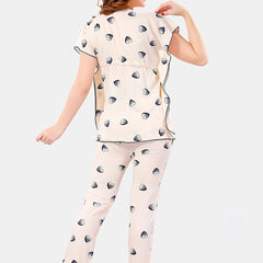 Be You Conversational Printed Satin Night Suit