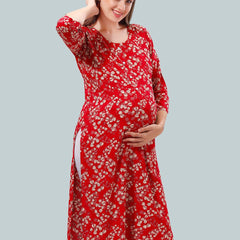 Be You Women Floral Printed Maternity Kurta