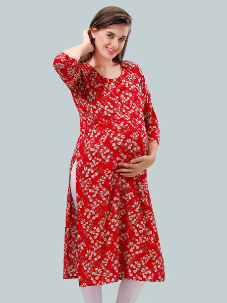Be You Women Floral Printed Maternity Kurta