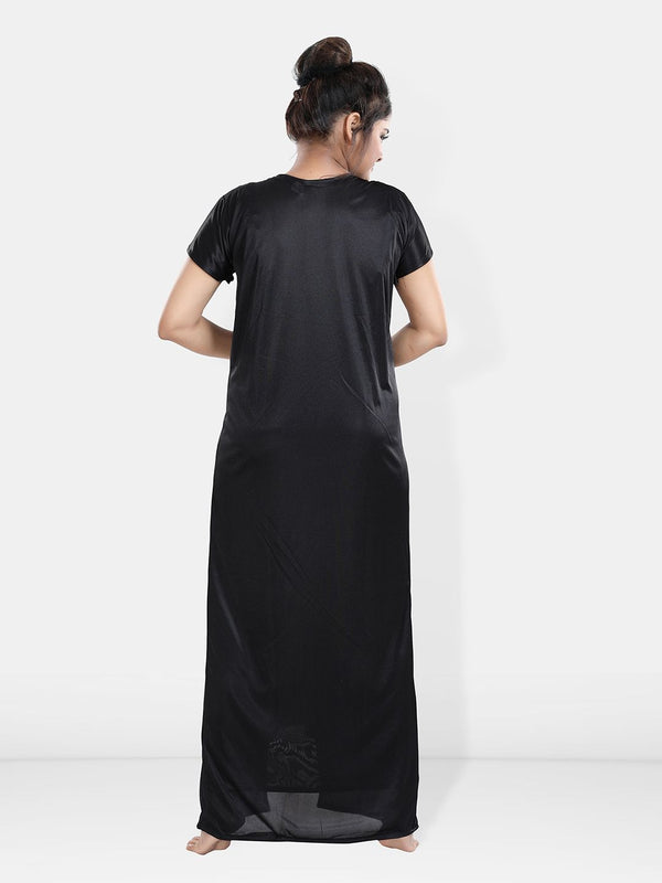 Be You Maxi Satin Wrap Nightdress With Robe