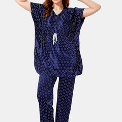 Be You Geometric Printed Satin Night Suit