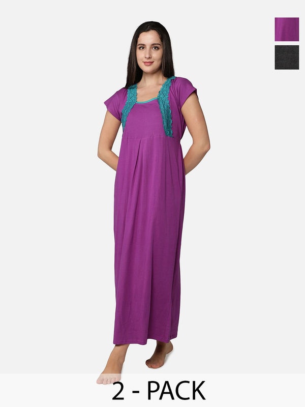 Be You Striped Maxi Nightdress