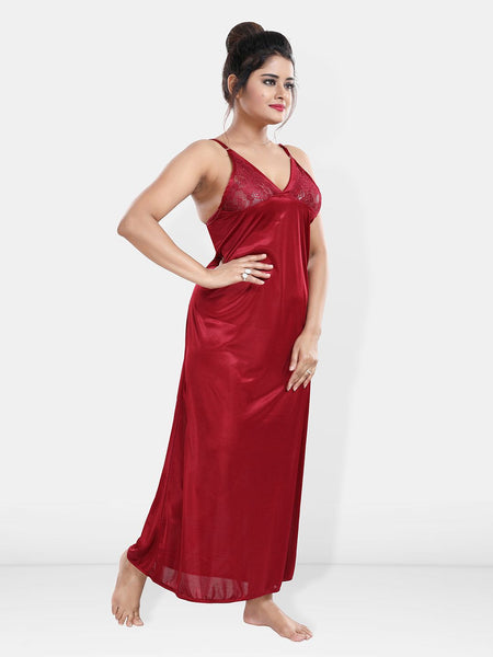 Be You Maxi Satin Wrap Nightdress With Robe