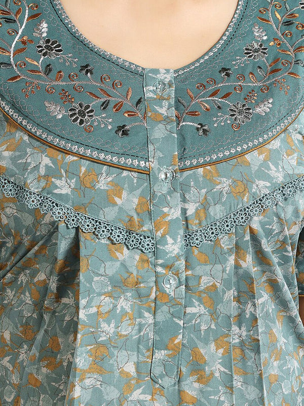 Be You Floral Printed Maxi Nightdress
