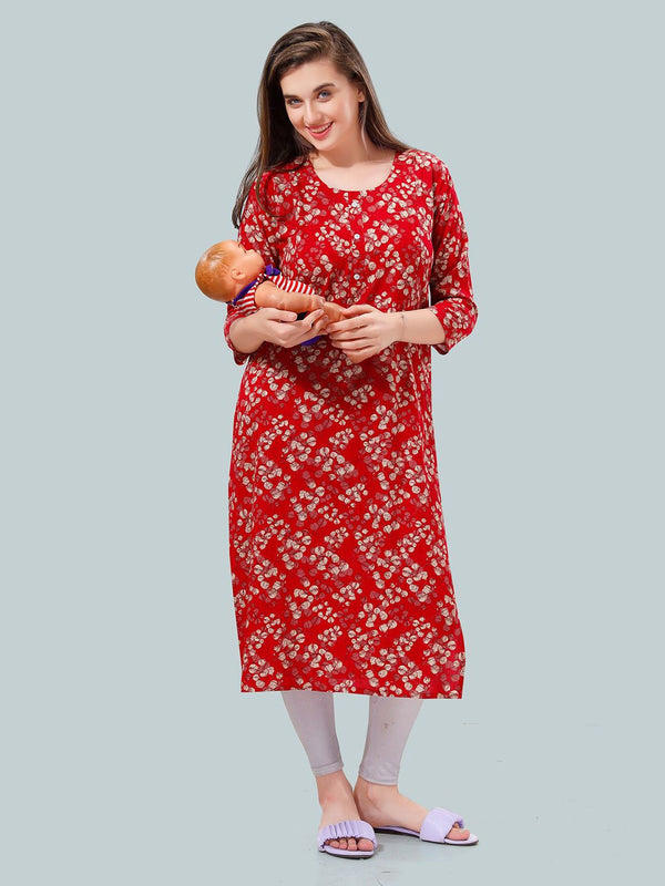 Be You Women Floral Printed Maternity Kurta