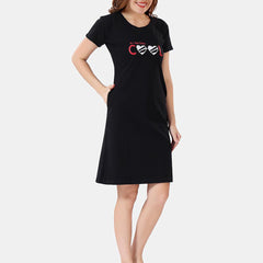 Be You Typographic Printed T-shirt Nightdress