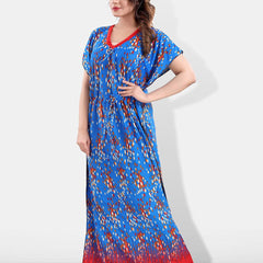 Be You Printed Satin Maxi Kaftan Nightdress