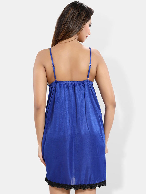 Be You V-Neck Satin Wrap Nightdress With Robe