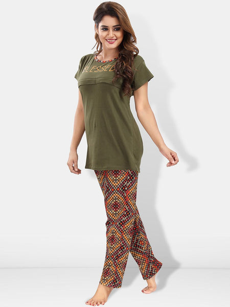 Be You Typography Printed Maternity Night Suit