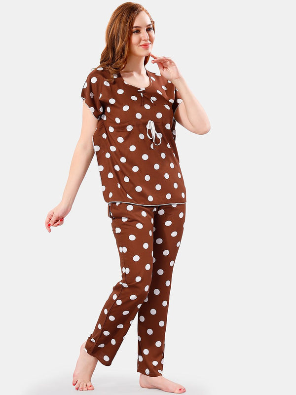 Be You Polka Dots Printed Night Suit
