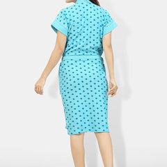 Be You Women Printed Cotton Anti-bacterial Super Soft Bath Robe With Belt