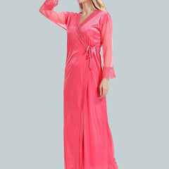 Be You V-Neck Satin Nightdress With Robe