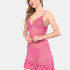 Be You Halter Neck Net Baby Doll