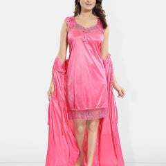 Be You Satin Wrap Nightdress With Robe