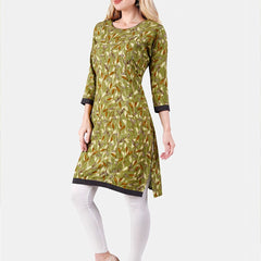Be You Floral Printed Maternity Straight Kurta