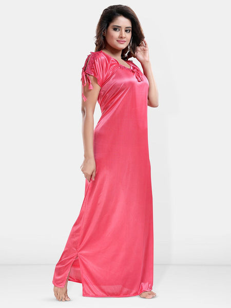 Be You V-Neck Satin Maxi Nightdress
