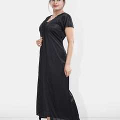 Be You Maxi Satin Wrap Nightdress With Robe
