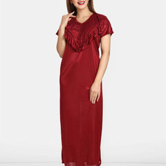 Be You Women V-Neck Maxi Nightdress