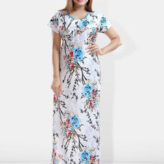 Be You Printed Satin Maternity Maxi Nightdress