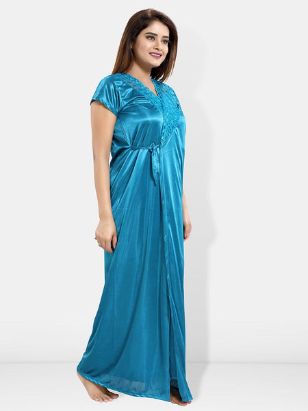 Be You 6 Piece Satin Maxi Nightdress