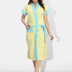 Be You Women Cotton Anti-bacterial Super Soft Bath Robe With Belt