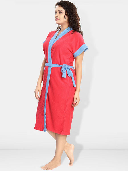 Be You Women Cotton Anti-bacterial Super Soft Bath Robe With Belt