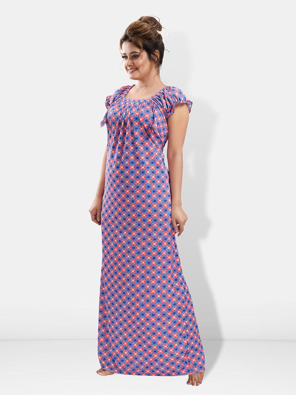 Be You Floral Printed Satin Maxi Nightdress