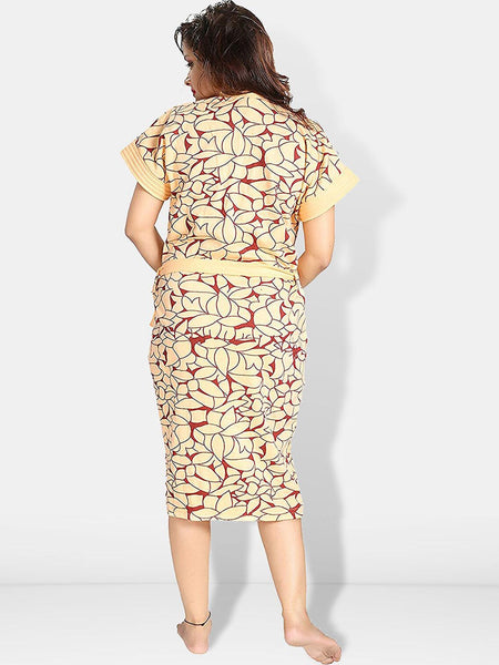 Be You Women Printed Cotton Anti-bacterial Super Soft Bath Robe With Belt