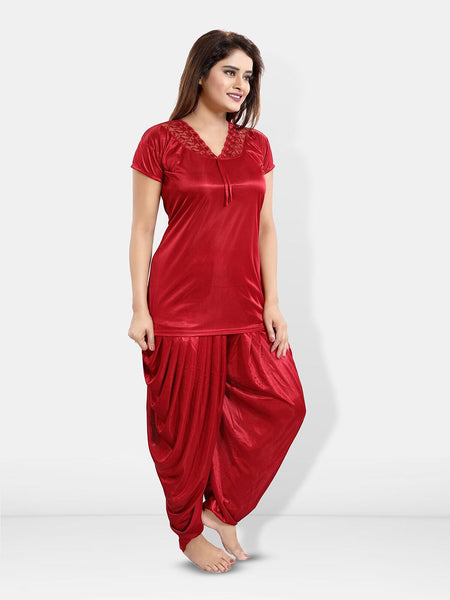 Be You 6 Pieces Satin Maxi Nightdress