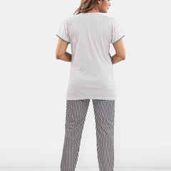 Be You Striped Satin Night Suit