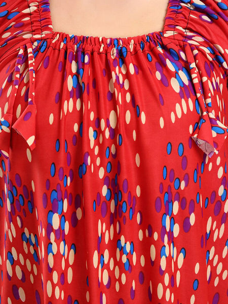 Be You Polka Dots Printed Satin Maxi Nightdress